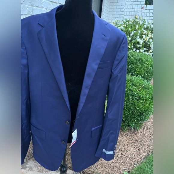 Hickey Freeman Blue Blazer 40L 100% Wool. NEW $100 - Picture 2 of 10